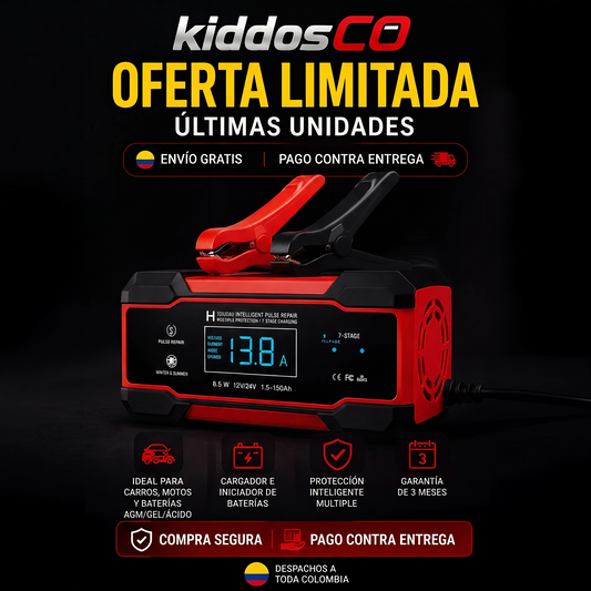 CARGADOR DE BATERIA  PARA CARRO, CAMIONETA, CAMION  O MOTO