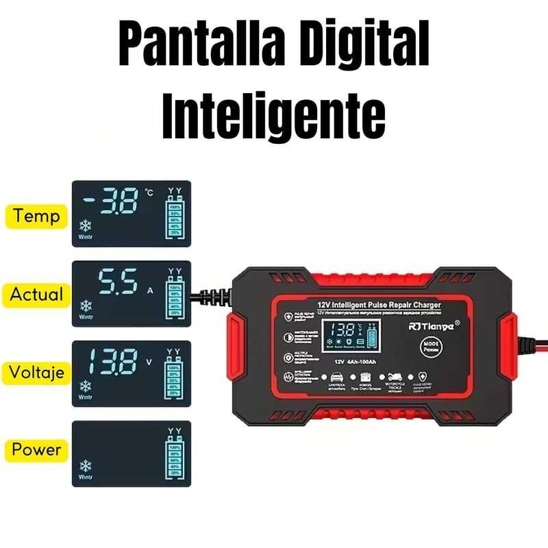 CARGADOR DE BATERIA  PARA CARRO, CAMIONETA, CAMION  O MOTO
